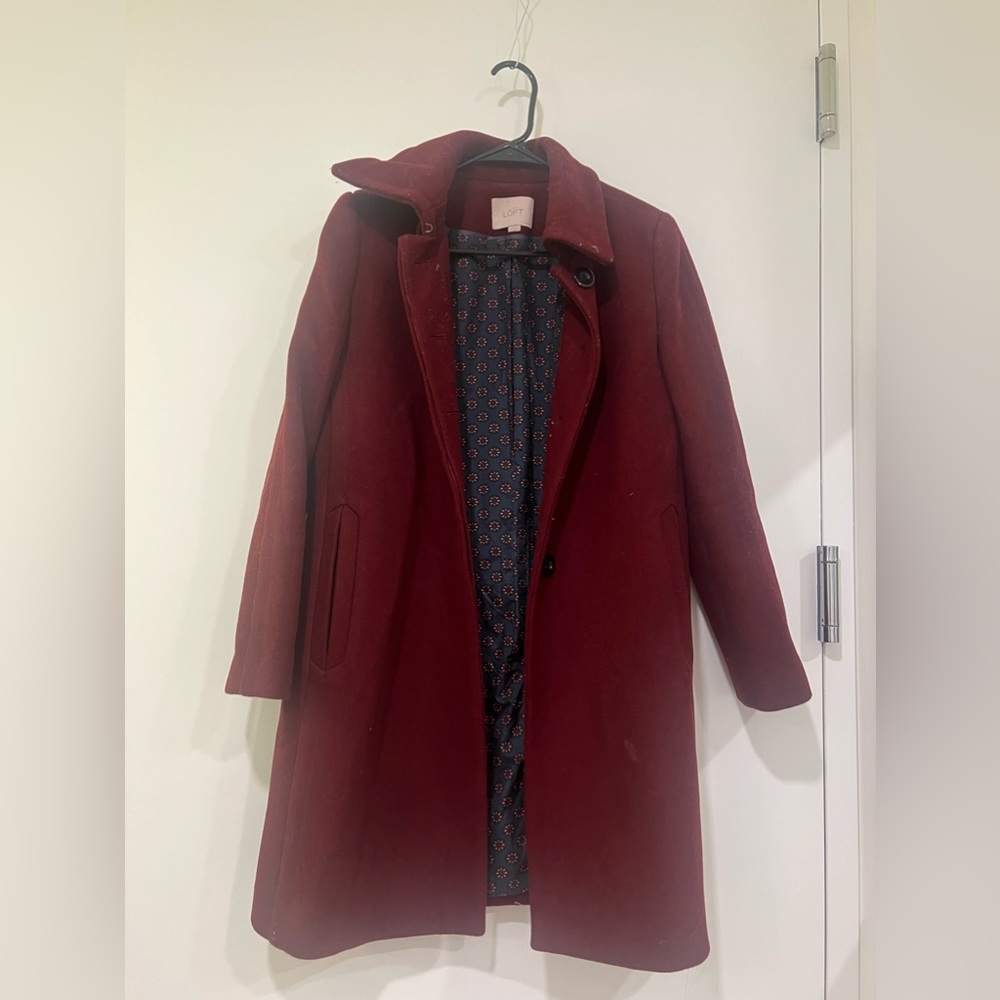 Burgundy / Maroon Peacoat